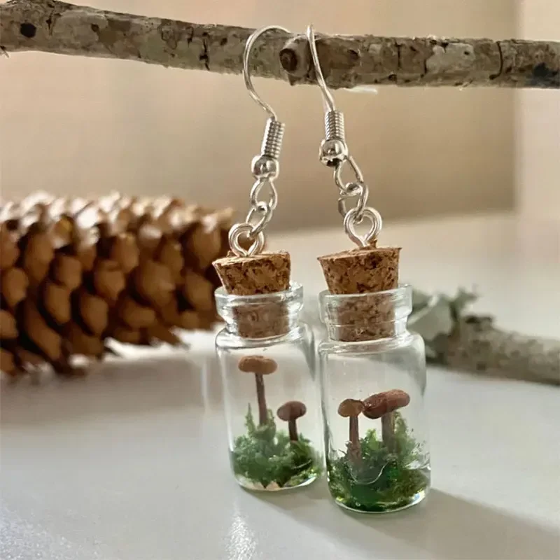 Real Mushroom Earrings Jar/Bot - огляд і ціна Preserved Moss Sheet