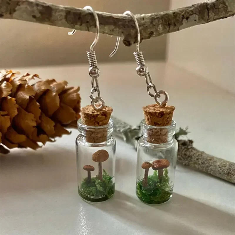 Real Mushroom Earrings Jar/Bot - огляд і ціна Preserved Moss Sheet