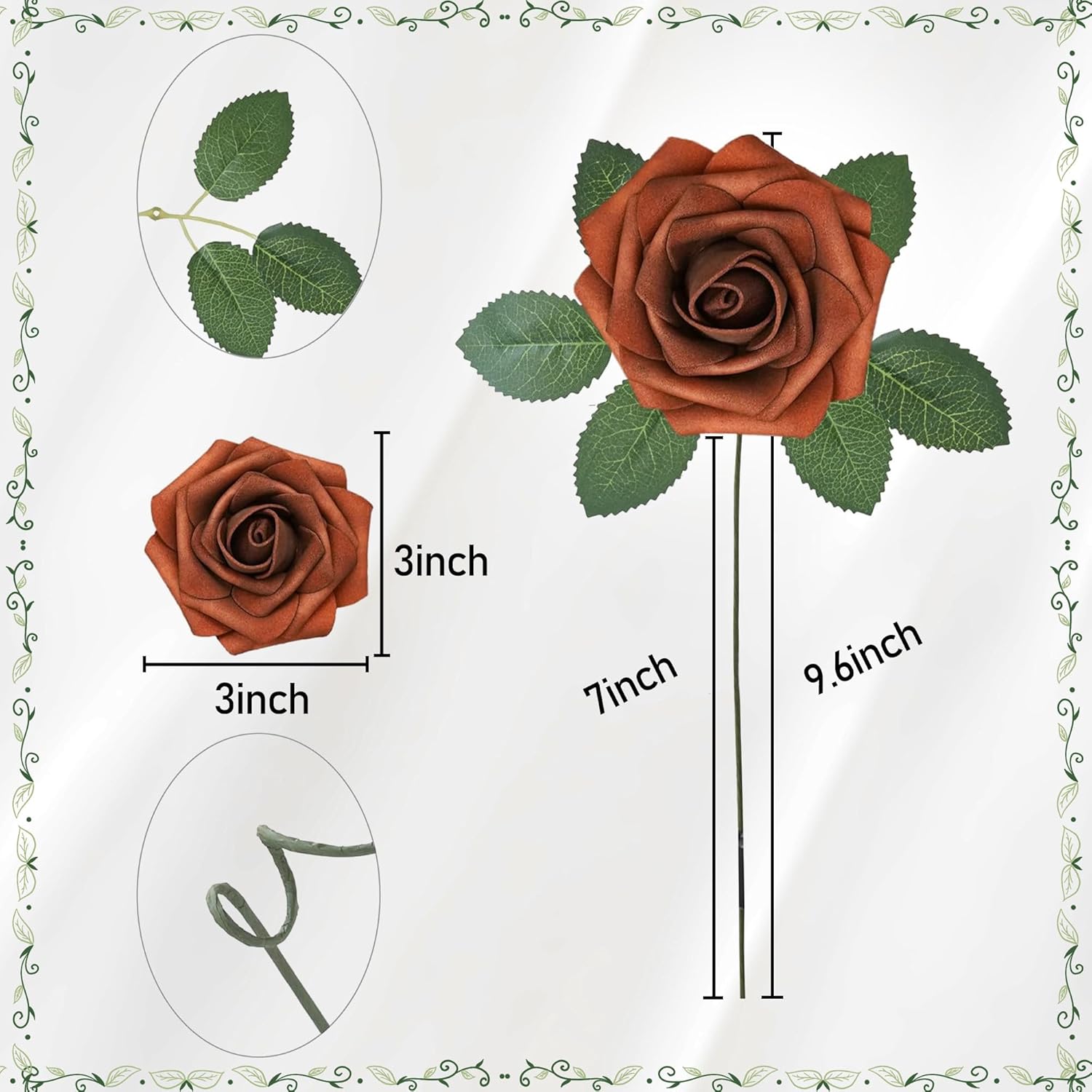 25pcs Artificial Rose for DIY  - огляд і ціна Florist Supply Bulk
