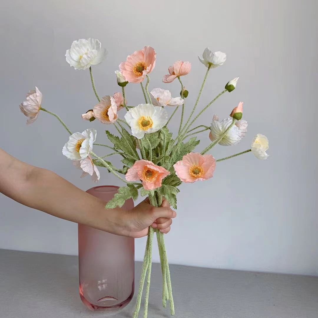 Fake Poppy Silk Flowers Long S - огляд і ціна Florist Supply Bulk
